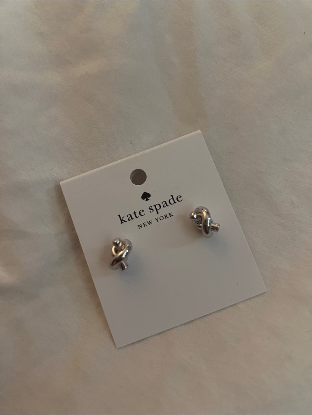 kate spade Silver Twisted Knot Stud Earrings